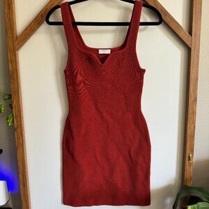 Aritzia Babaton Sculpt Knit Notch Dress